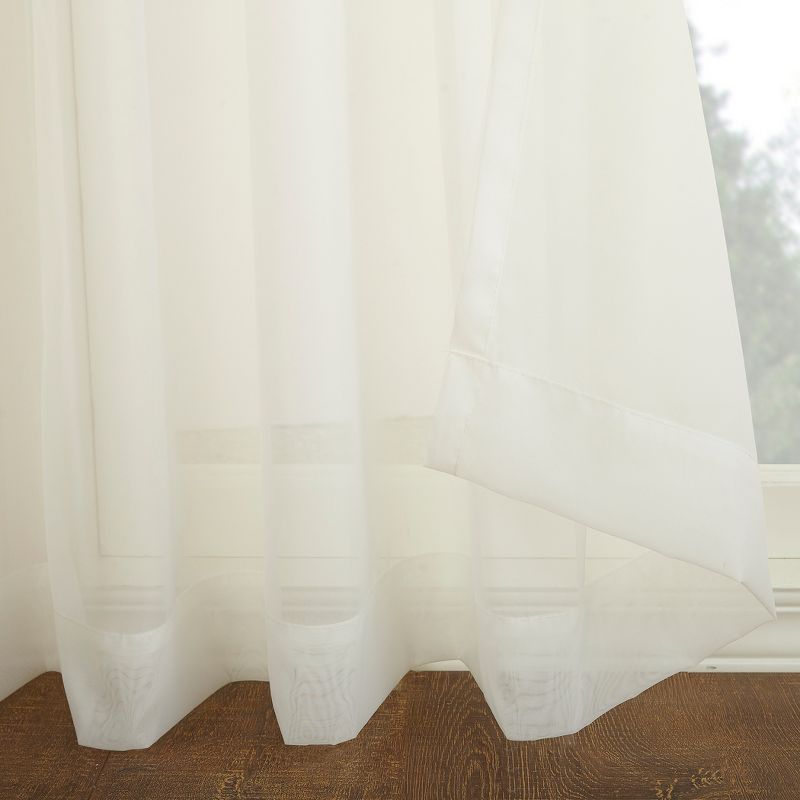 Emily Extra-Wide Sheer Voile Sliding Door Patio Curtain Panel, 4 of 6