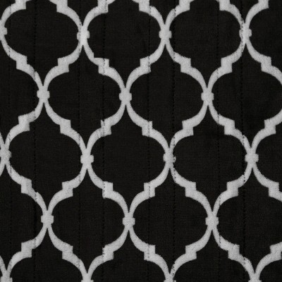 Electric Heated Ogee Printed Oversized Throw Blanket 60x70" Black