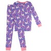 RuffleButts SoftSnooze Big Girls Ruffle Long Sleeve Pajama Set - 2 of 4