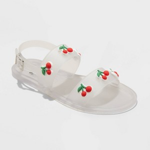 Kids' Saniah Clear Jelly Sandals - art class™ Cherry Red - 1 of 4