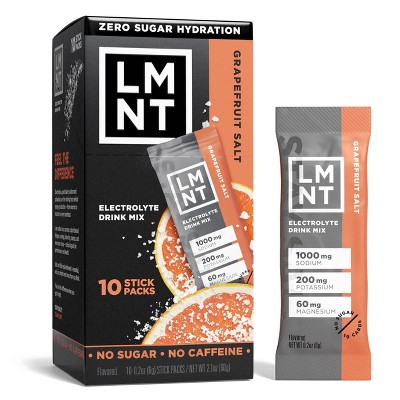 LMNT Zero-Sugar Electrolytes Drink - Grapefruit Salt - 2.1oz/10ct
