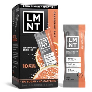 LMNT Zero-Sugar Electrolytes Drink - Grapefruit Salt - 2.1oz/10ct - 1 of 4