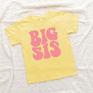 The Juniper Shop Big Sis Wavy Toddler Short Sleeve Tee - 1 of 2