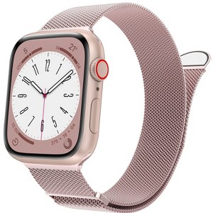 HTUTWOO Compatible with Apple Watch Band Series Women and Men, Stainless Steel Mesh Loop Magnetic Clasp Replacement for iWatch Bands - 1 of 4