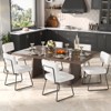 Aheaplus Dining Chairs Set of 2/4/6/8, Tufted Velvet Upholstered Metal Side Chair - 4 of 4