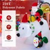 SEVOBAL Inflatable Holiday Decorations 7' Inflatable Santa Claus Riding Bear Christmas Inflatables Outdoor Decorations, White, 27.6"*90"*84" - 4 of 4