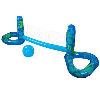 Swimline 90" Inflatable Aqua Fun Swimming Pool Volley Ball Game - Blue/Green