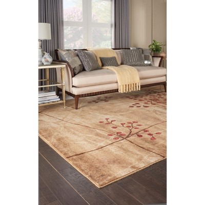 Extra Large Handmade Latte Rectangular Traditional Rug