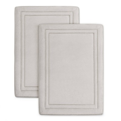 2pc Quick Drying Memory Foam Framed Bath Mat With Griptex Skid