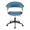 Lyngins Modern Mid Century Wood Office Swivel Desk Chair,Thick Cushion Adjustable Tesk Chair for Office,Study,Studio - 2 of 4