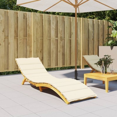 vidaXL Sun Lounger Cushion Cream Oxford fabric (100% polyester)