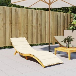 vidaXL Sun Lounger Cushion Cream Oxford fabric (100% polyester) - 1 of 4