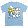 Boys' Short Sleeve Smurfs Blue Blonde And Proud T-Shirt - 2 of 4