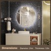 Keonjinn LED Backlit Bathroom Vanity Wall Mirror, 3 Color Temperatures Dimmable, Anti-Fog - 2 of 4