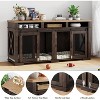 Dog Crate Furniture for 2 Large Medium Dogs 71" Dog Kennel with 3 Storage Compartments and Removable Divider,Double Dog Crates - 4 of 4