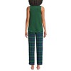 Lands' End Women's Brushed Cozy Waffle Jersey 3 Piece Pajama Set - Tank Top Pant and Robe - 2 of 4