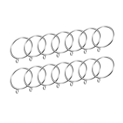 Unique Bargains Metal Electroplating Curtain Rod Accessory Curtain Rings 14 Pcs