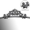 SEVOBAL Full Length Mirror 36" x 66" Vintage Arched Metal Framed Mirror with Baroque Design for Bedroom Living Room, Antique Silver, 36"*0.78"*66.5" - 4 of 4