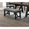 TiramisuBest 39" Velvet Upholstered Bed & Entryway Bench - Steel Legs for Multi-Room Use, Gray - 2 of 4
