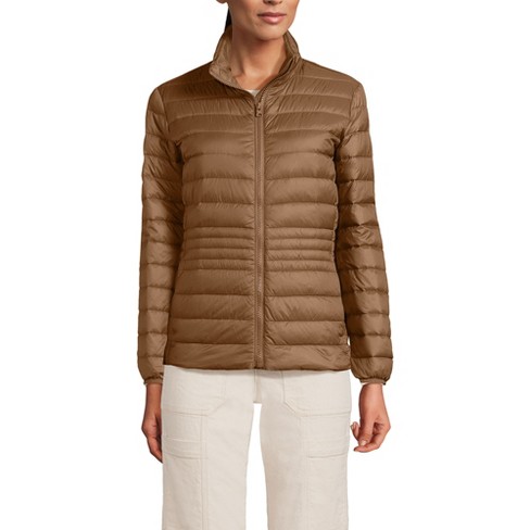 Lands End Women s Wanderweight Packable Down Jacket Large Light Carob Target