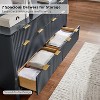 Fluted 7 Drawer Dresser, 54" Modern Dresser with Faux Marble Topped & Curved Design, Wooden Storage Organizerfor Bedroom, Living Room - 2 of 4