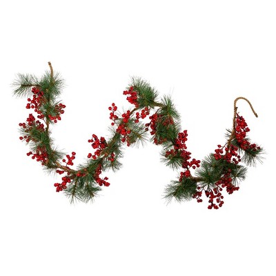 Kurt Adler 6-foot X 12-inch Berry Rope Garland : Target