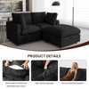 Modern Sectional Couches for Living Room,100 Inch 3-Seater Chenille Deep Seat Modular Sofa, Cloud Couch for Bedroom and Apartment - 3 of 4