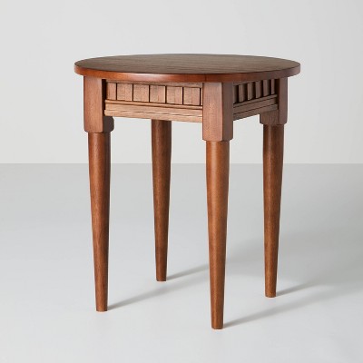 Turned Leg Wood Accent Table Dark Brown - Hearth & Hand™ with Magnolia