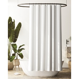 Waterproof Post Consumer Recycled Cotton Shower Liner - Zenna Home - 1 of 4