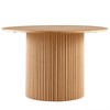 Maliang 47 Inch Round Dining Table for 4, with Wood Strip Base for Kitchen Living Room - 3 of 4