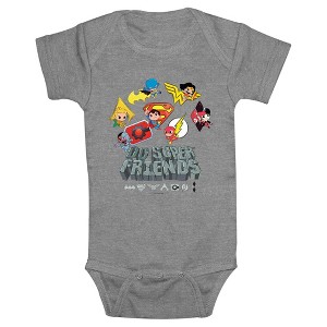 Infant's DC Super Friends Character Logos Bodysuit - 1 of 3