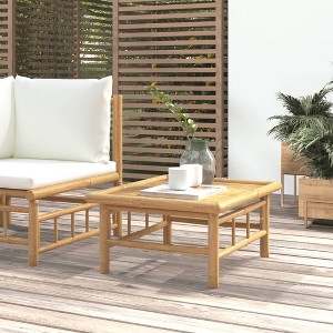 vidaXL Patio Table 25.6 in.x21.7 in.x11.8 in. Bamboo - 1 of 4