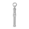 Black Bow Jewelry Men's 14k White Gold Hollow 3D Polished Cross Pendant - 2 of 4