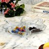 Slickblue Cristalline Interlocking Mini Glass Dish Set of 6 – Tapas & Appetizer Serving Dishes, Triangle/Diamond Design - 4 of 4