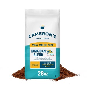 Cameron's Coffee Jamaican Blend Medium Dark Roast Ground Coffee - 28oz - 1 of 4
