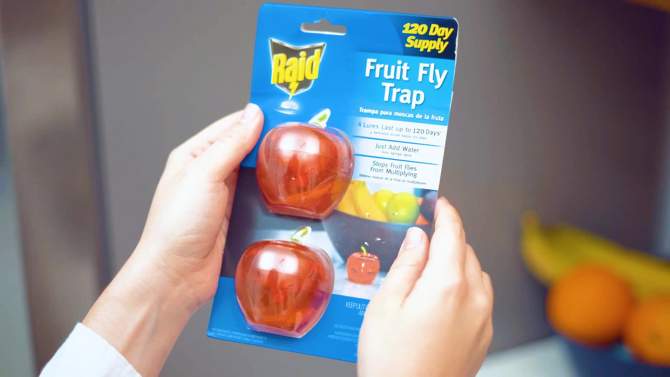 Raid Fruit Fly Trap Apple - 2pk, 2 of 6, play video