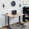 Stand Up Desk Store Electric Adjustable Height Standing Desk with Programmable Memory (White Frame/Natural Walnut Top, 60" Wide). - image 2 of 4