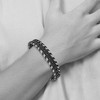 Black Bow Jewelry 12.5mm Stainless Steel Cable & Black or Brown Leather Bracelet, 8.25in - 3 of 4