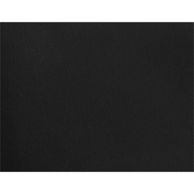 Black Faux Leather Queen Platform Bed with Tufted Headboard