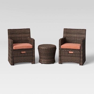 Halsted 5pc Wicker Patio Seating Set - Melon - Threshold™