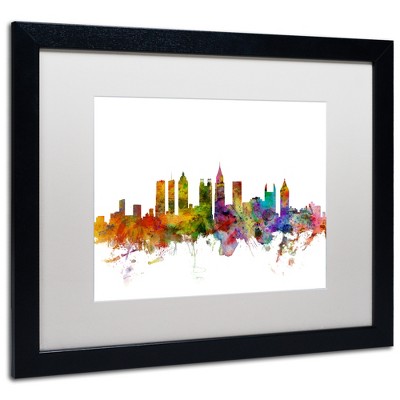 Trademark Fine Art -Michael Tompsett 'Atlanta Georgia Skyline' Matted Framed Art