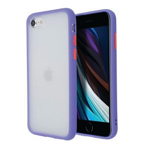 Insten Translucent Matte Case Hybrid Hard Back Soft Edges TPU Full Body Cover Compatible with Apple iPhone - 1 of 4