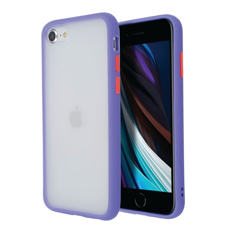 Insten Translucent Matte Case Hybrid Hard Back Soft Edges TPU Full Body Cover Compatible with Apple iPhone, 1 of 10