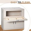 Hamster Habitat Cage, Wooden Hamster Cage With Storage Cabinet & Drawer, Guinea Pig Cage With Openable Top For Small Animal Gerbil Hedgehog Rat - 2 of 4