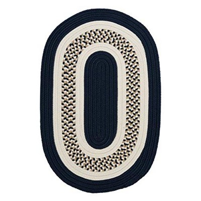 Colonial Mills Flowers Bay - Navy sample swatch Rug