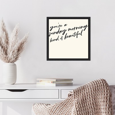 Beauty I Black and White Canvas Typography Wall Art