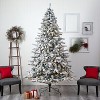 Flocked Spruce Christmas Tree with LED Lights and Bendable Branches – Snowy Winter Wonderland X-Mas Décor Tree - 2 of 4
