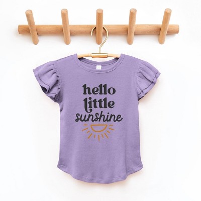 The Juniper Shop Hello Little Sunshine Toddler Flutter Sleeve Tee