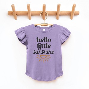 The Juniper Shop Hello Little Sunshine Toddler Flutter Sleeve Tee - 1 of 2
