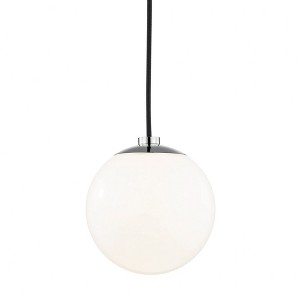 Mitzi Stella 1 - Light Pendant in  Polished Nickel White Shade - 1 of 2